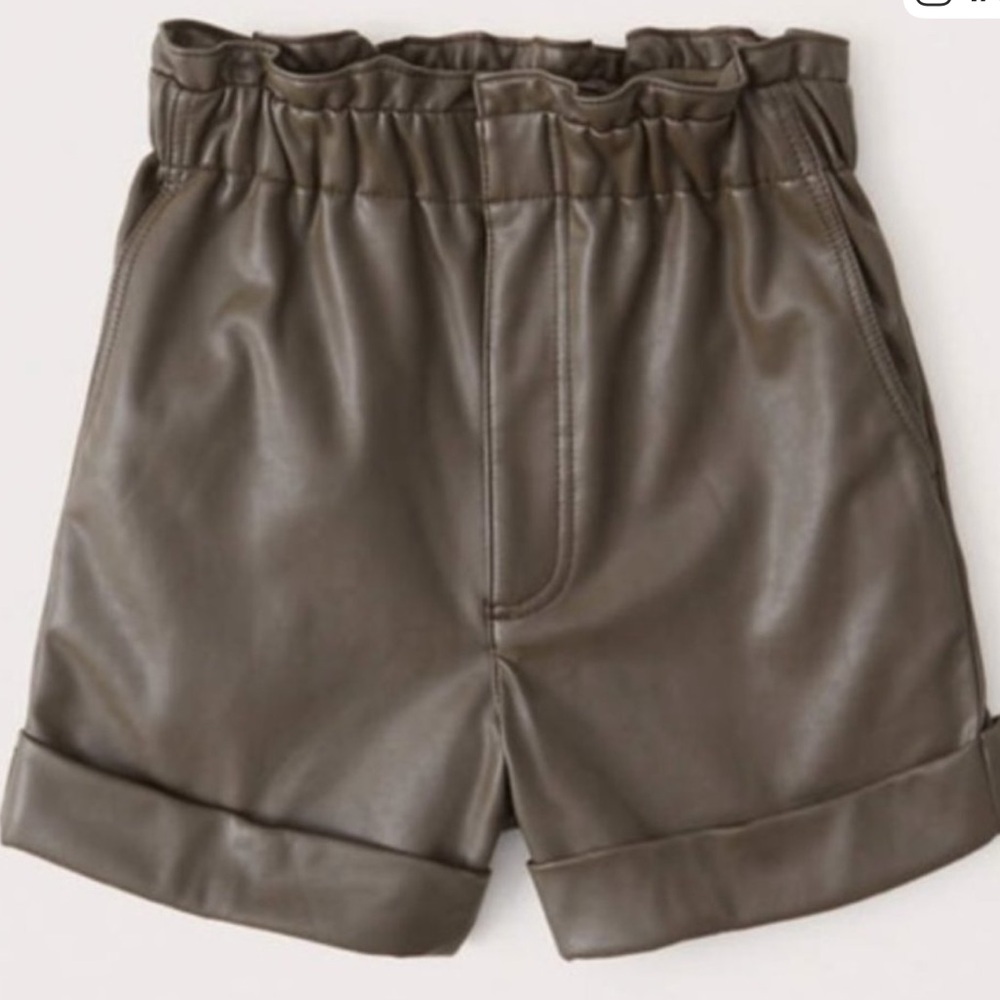 Abercrombie & Fitch faux leather shorts Size XL